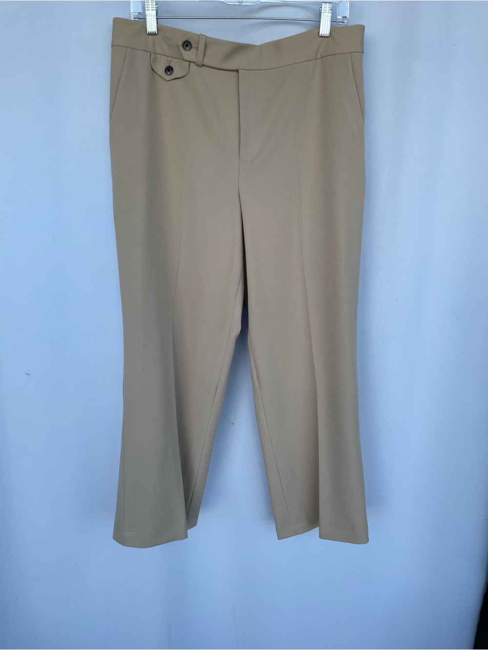 Lauren Ralph Lauren Beige straight/relaxed Leg Dress Pants size 12P - Picture 4 of 12